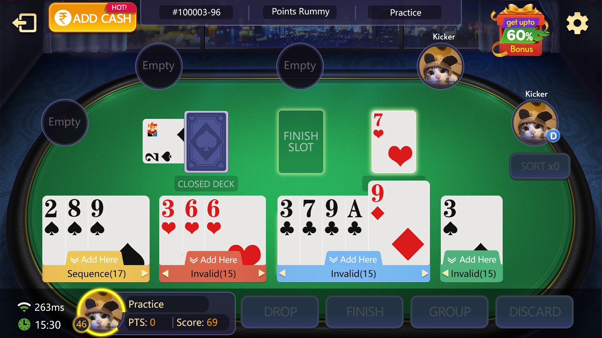 Play Rummy online for free